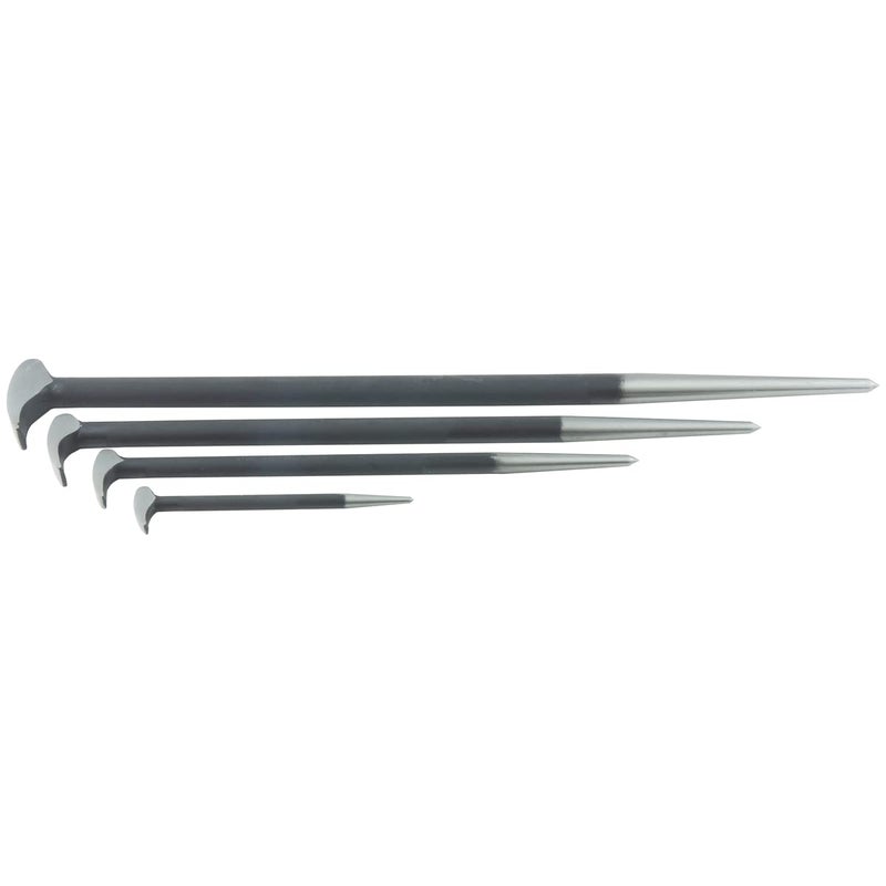 K-Tool International K Tool International 71600 4 Piece Pry Bar Set for Garages, Repair Shops, and DIY, Lady Slipper Style, Heavy Duty Heat Treated Steel, Rolling Head, Organizing Case, Includes Sizes 6", 12", 16", 20" - Image 1